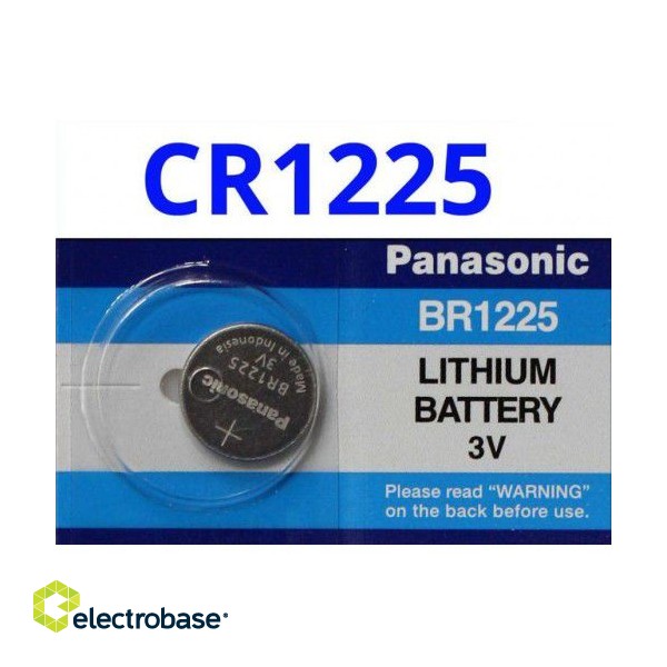 BAT1225.P1; CR1225 baterijas Panasonic litija BR1225 iepakojumā 1 gb.