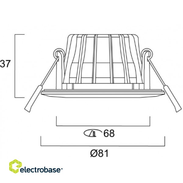 Sylvania OBICO 68 IP65 530LM 3CCT DIM ADJ MELNS image 2