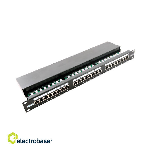 Komutācijas panelis CAT5E STP, FTP 19" 24 porti (Patch panel)