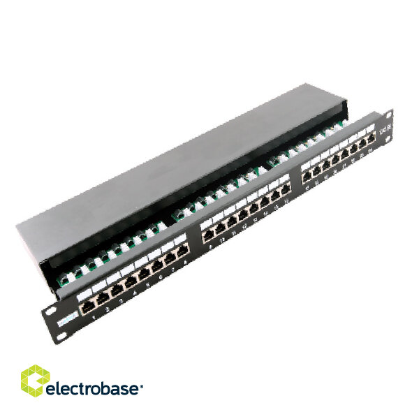 CAT6 CAT5E STP, FTP patch panel/ 19" 24 ports Nordmark Structured LAN Cabling system