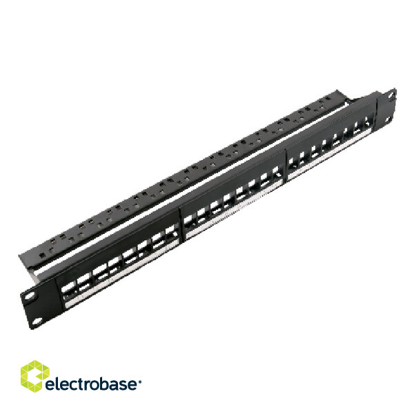 CAT5/ CAT6 patch panel/ 19" 24 ports/ blank Nordmark Structured LAN Cabling system paveikslėlis 2