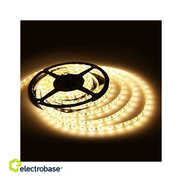 Moisture-resistant LED tape (12V, 5W/m, shade 3000K) set with power supply unit. Length 5 meters.