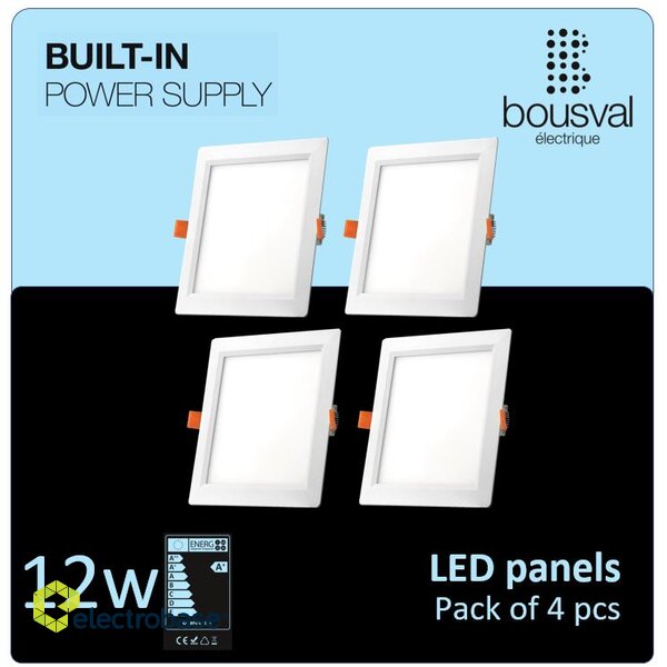 12W LED panelis 4gab. electrobase.lv