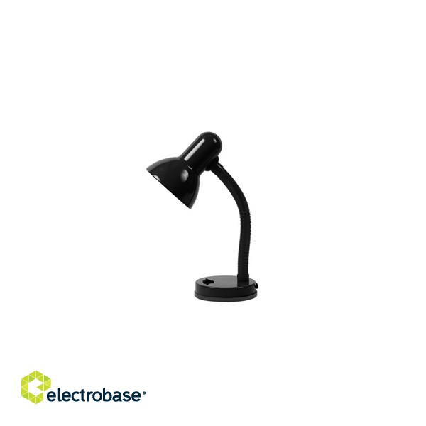 DESK Lamp 220V E27 iron lampshade, plastic base, 140*300mm, 1.2m 0.5mm² cable, black