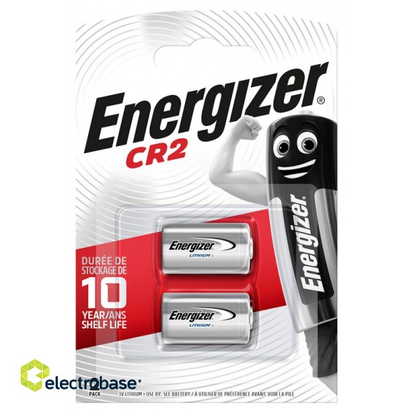 CR2 baterijas 3V Energizer litija CR2 iepakojumā 2 gb. 2
