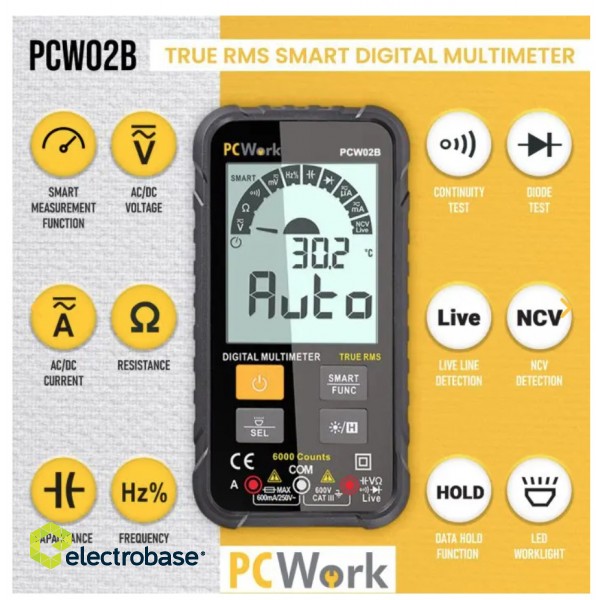 Multifunkcionāls digitālais multimetrs | PCW02B | PCWork 2