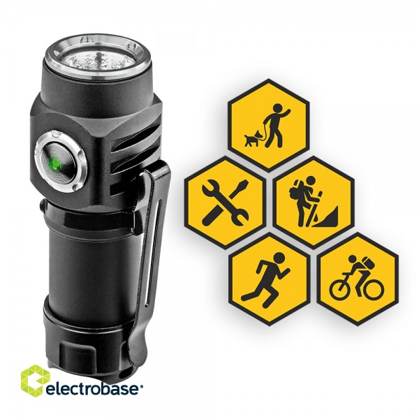 Flashlight everActive FL-50R Droppy 500lum 10W LED IP66 rechargeable 16340 battery image 7