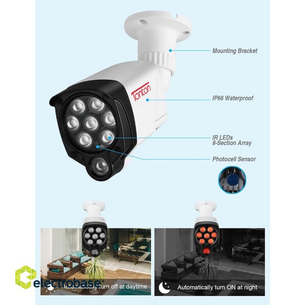 IR Spotlight, 30 m Illuminator Headlight, 8 LED Infrared Night Vision Lamp for CCTV