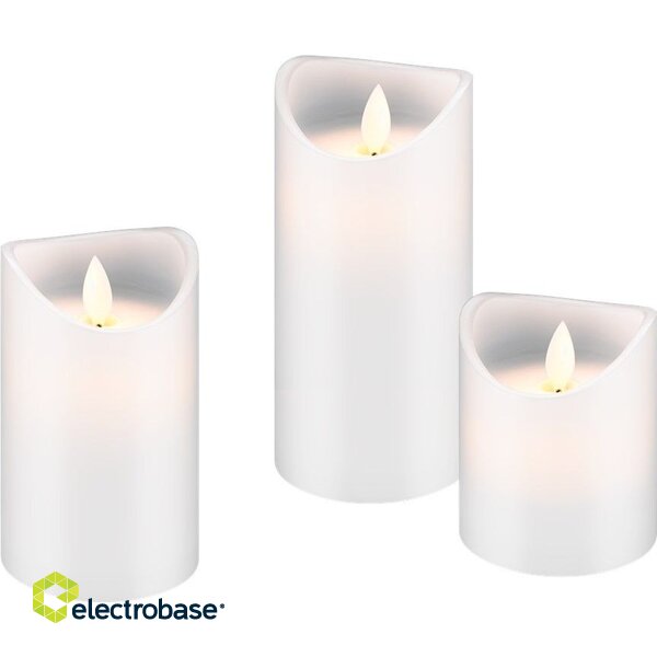 LED set of 3 real wax candles - a beautiful and safe lighting solution