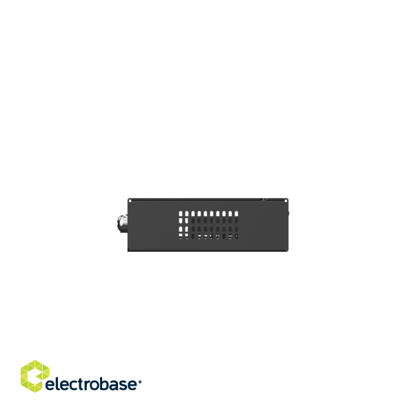 6-Port Gigabit Smart PoE komutators: 4 PoE porti, 1 RJ45, 1 SFP, 54W PoE, galda, tērauda korpuss. 44