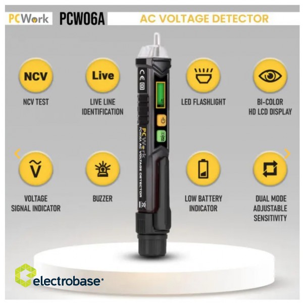 Sprieguma detektors | Digitālais testēšanas instruments | PCW06A | PCWork