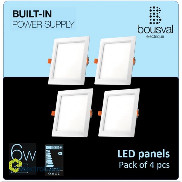 6W LED panelis 4 gab. electrobase.lv