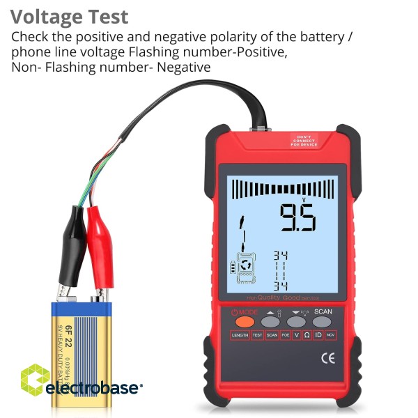 Network Cable Tester with POE Test | LCD | CAT5 CAT6 CAT7 CAT8 7