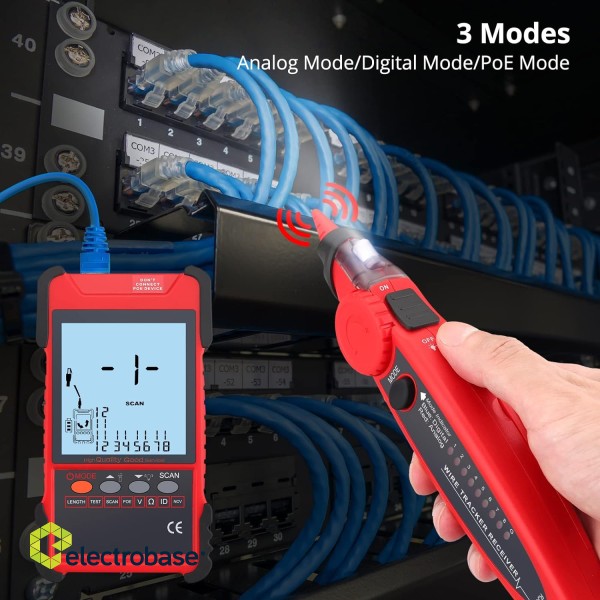 Network Cable Tester with POE Test | LCD | CAT5 CAT6 CAT7 CAT8 3