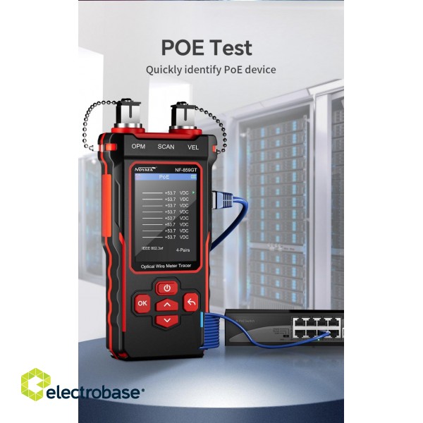 Multifunctional Cable Detector | POE test | Optical fiber signal tester paveikslėlis 10