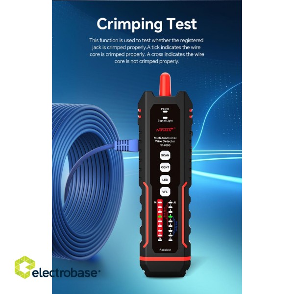 Multifunctional Cable Detector | POE test | Optical fiber signal tester paveikslėlis 11