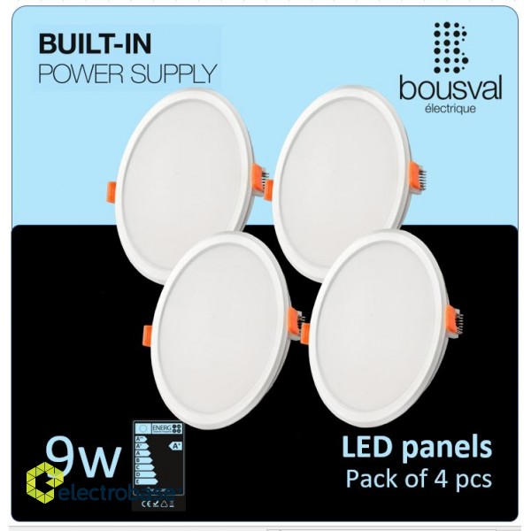9W LED panelis 4gab. electrobase.lv