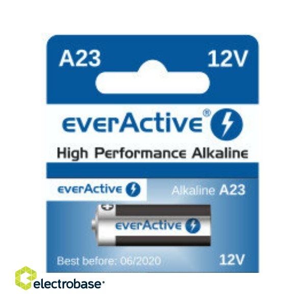 BAT23.eA5; 23A baterijas 12V everActive Alkaline MN21/LR23A iepakojumā 1 gb.
