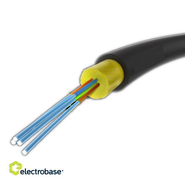 Indoor /Outdoor Optical fiber cable - 4 fibers/ Unitube/ SM, SPAN up to 80m, diam.3mm, Spool 1000m