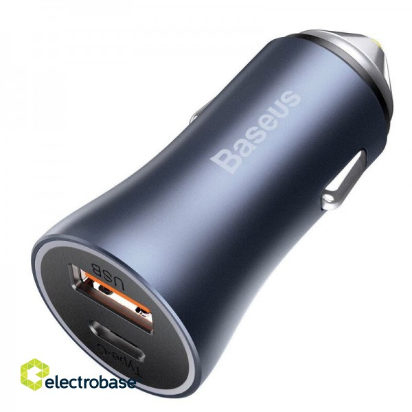 Automašīnas lādētājs Baseus CCJD-0G 40W Fast Car Charger with USB Quick Charge 3.0 + USB-C PD Socket