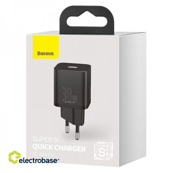 Baseus Super Si Quick Charger 1C 30W CCSUP-J01 Fast Wall Charger with USB-C Socket 2