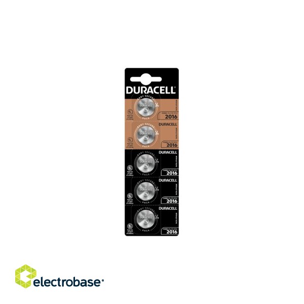 5 x Duracell CR2016 DL2016 ECR2016 Mini Lithium Battery