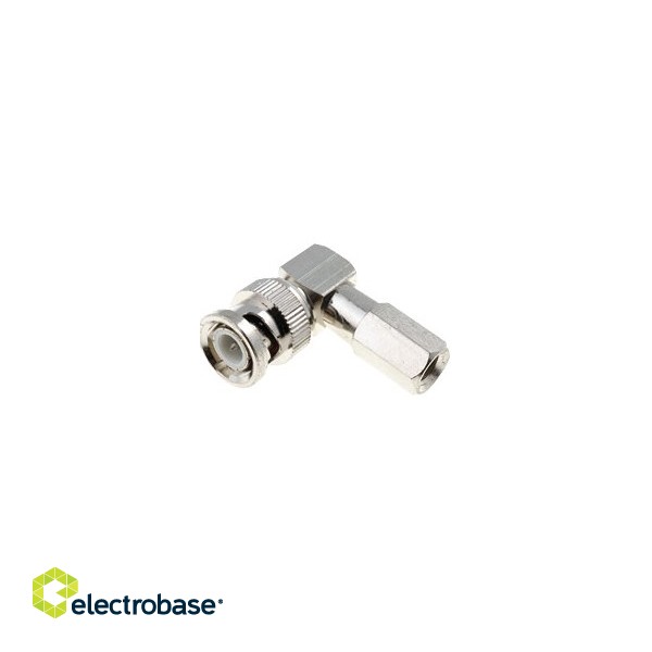 BNC-connector for RG59 cable , angled, screw type