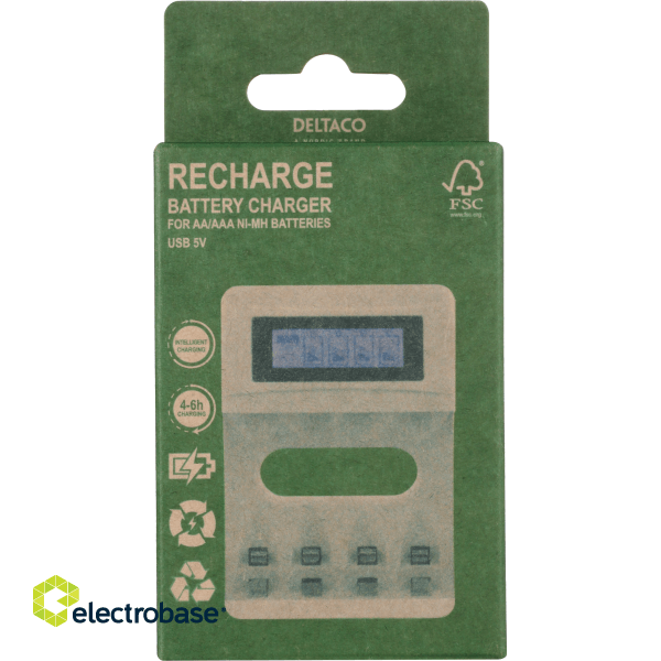USB CHARGER FOR AA/AAA BATTERIES DELTACO ULTIMATE NI-MH 4