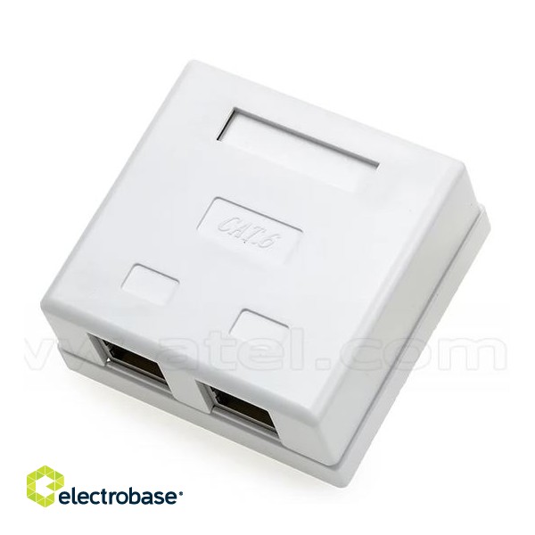 Surface mounted Computer socket/ 2xRJ45, Nordmark Structured LAN Cabling system фото 1