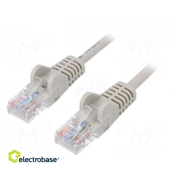 Patch cord | U/UTP | 6 | stranded | CCA | PVC | grey | 15m | 24AWG