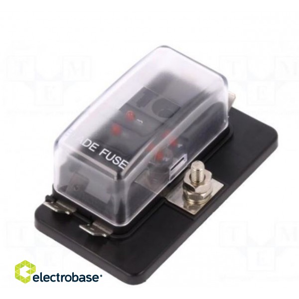 Fuse acces: fuse boxes | fuse: 19mm | 30A | screw | Body: black | UL94V-1