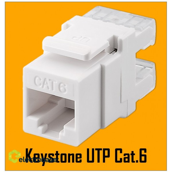Keystone modulis CAT6 UTP lieto ar SS-1xRJ45-PR vai SS-2xRJ45-PR 2
