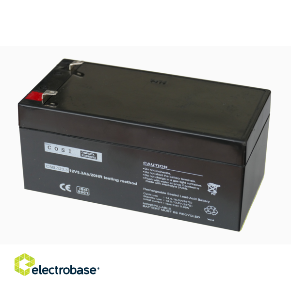 12v 3.3Ah akumulators COSI akumulatoru veikals electrobase.lv