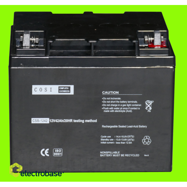 Akumulators12V 42Ah Cosi ElectroBase.lv