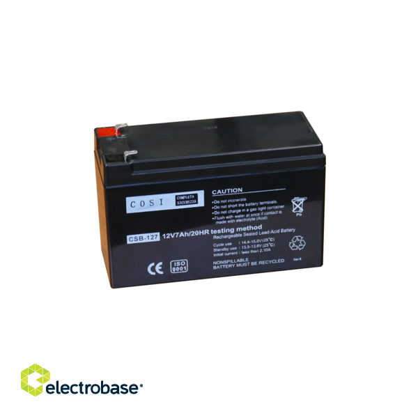 12v 7Ah akumulators CSB-127 COSI akumulatoru veikals ElectroBase.lv 2020