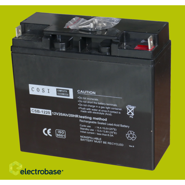 12V 18Ah battery lead acid electrobase.lv