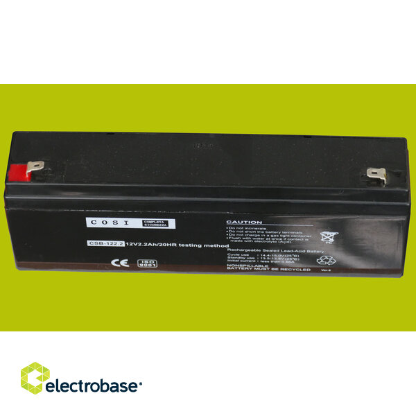 12V 2.2Ah battery COSI electrobase.lv