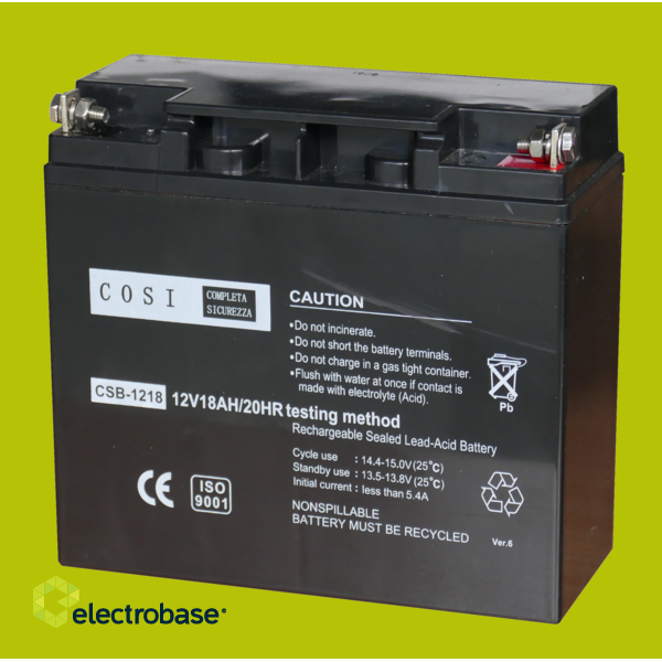 12V 18Ah akumulators COSI electrobase.lv