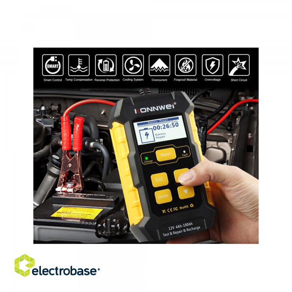 Car battery tester with test & repair & recharge function in one 3