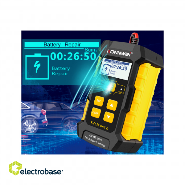 Car battery tester with test & repair & recharge function in one 4
