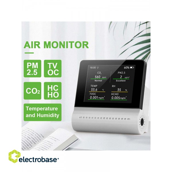 Iekštelpu gaisa kvalitātes monitors ar brīdinājumu par piesārņojumu JMS16