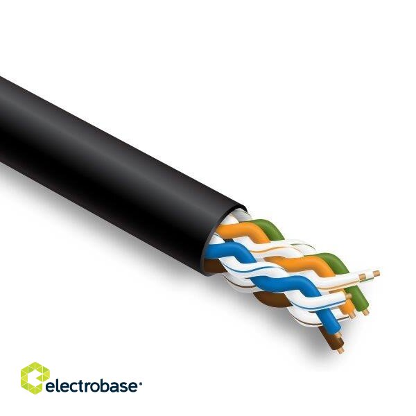 LAN vytos poros kabelis, STEINMARK, CAT6 UTP, instaliacijai viduje/lauke, 305m