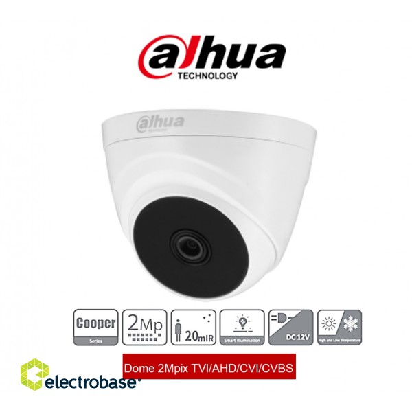 DAHUA HDCVI 2MP HDCVI Fixed-focal Eyeball Camera | 1080p | Lens 3.6m | IR 20m | DH-HAC-T1A21P