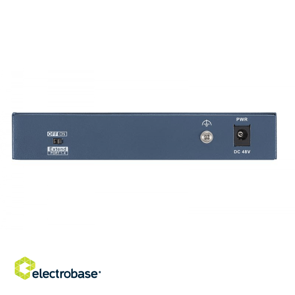 L2, Unmanaged, 4 10/100M RJ45 PoE ports, 2 10/100M RJ45 uplink ports, 802.3af/at/bt, port 1 support  3