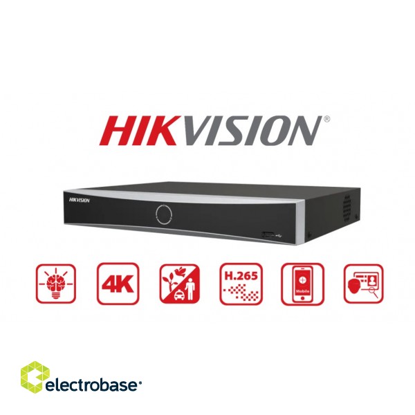 DS-7604NXI-K1 | HIKVISION | IP Video Input:: 8-ch 1080P, or 4-ch 4MP