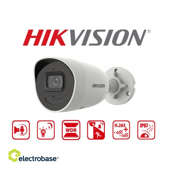 DS-2CD2046G2-IU/SL : 4MP : Mini bullet camera | Strobe Light and Audible Warning  : HIKVISION