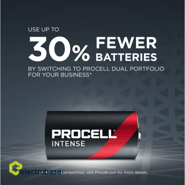 D baterija 1.5V Duracell Procell INTENSE POWER sērija Alkaline High drain bez iep. 1gb.
