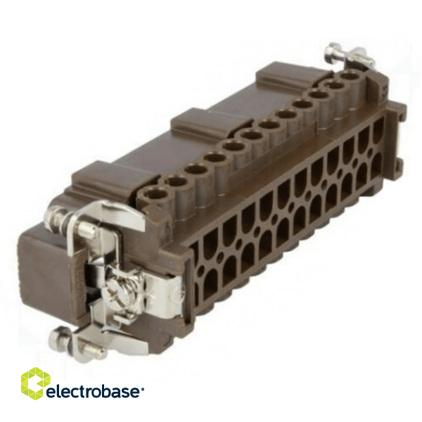 Connector: rectangular; male; 180 °C; 24+PE; size 104.27; 16A; 500V 3