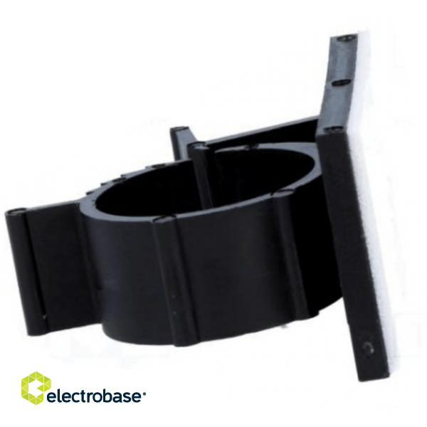 Self-adhesive cable holder; 16.5÷20.1mm; polyamide; black 2