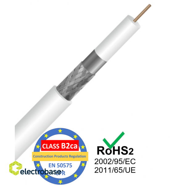 Koaksiālais kabelis, ProBase™,  RG6U, 305m | CPR klase B2ca (s1,d0,a1), LSZH